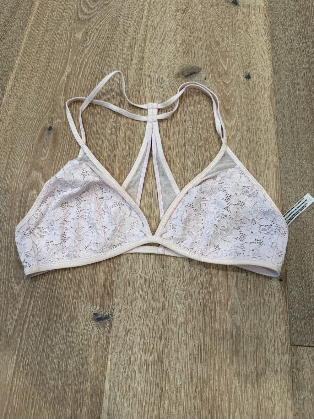 Free People Lace Bralette in Pale Blush Pink